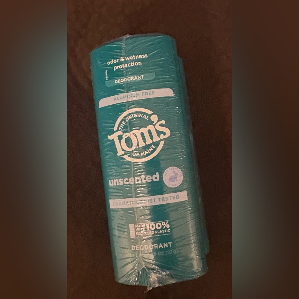 Two pack Tom's of Maine Unscented Deodorant-brand new never opened